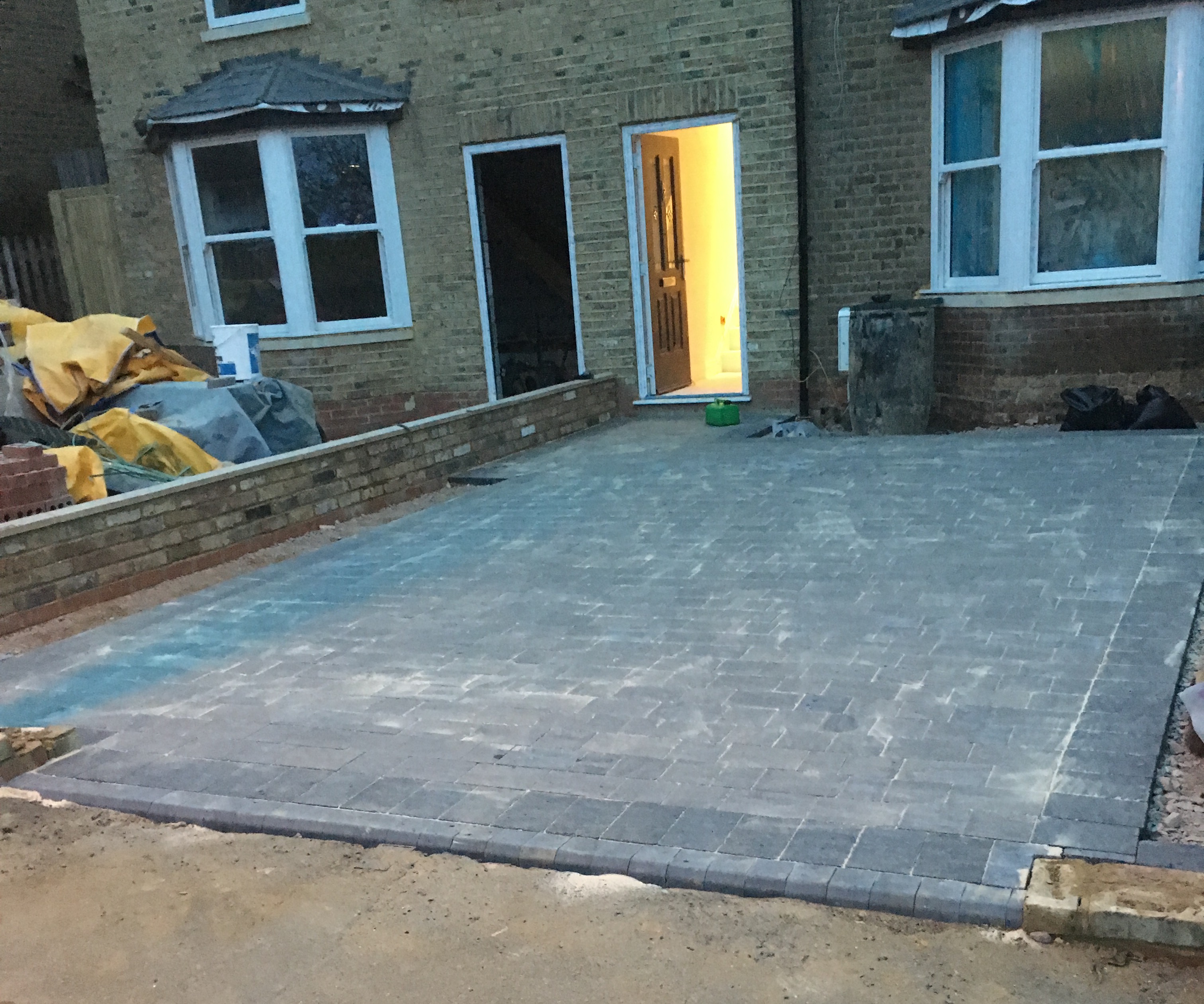 Completed driveway installation bushey